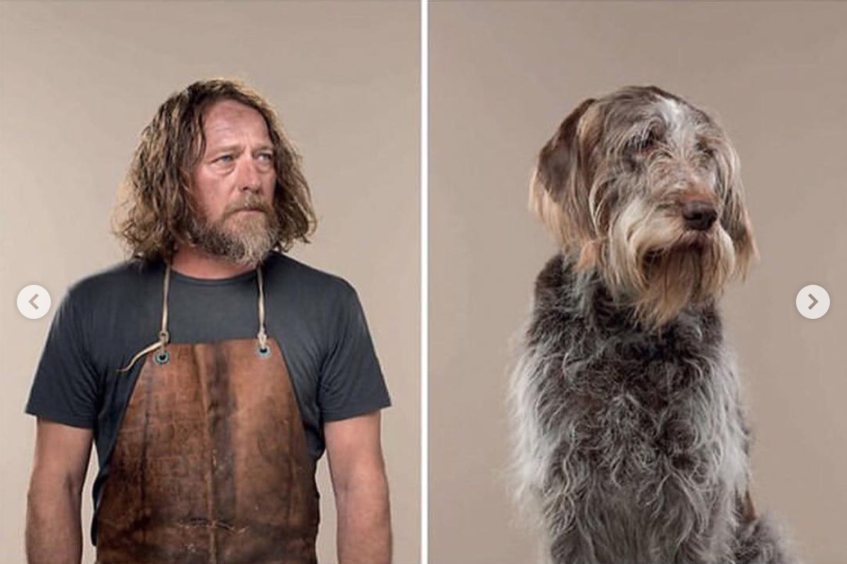 babyanimalgifs: Photographer puts dogs and their owners side by side, and the resemblance