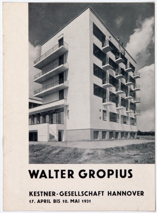 Walter Gropius, Exhibition booklet, 1931. Kestner Gesellschaft Hannover. Christian Hesse Auktionen