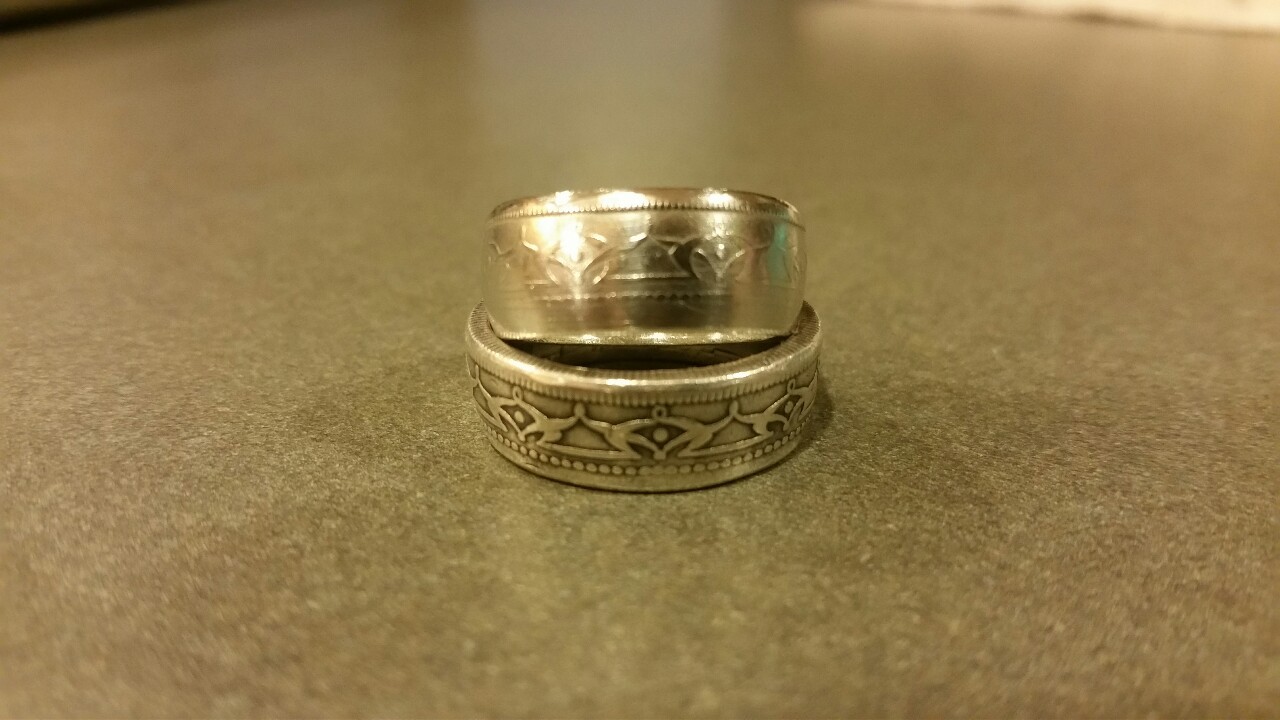 iamnotacreepyfucker:  I don’t share much but I’ve been making coin rings for
