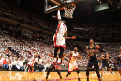 themiamiheat:  LeBron James on one of his