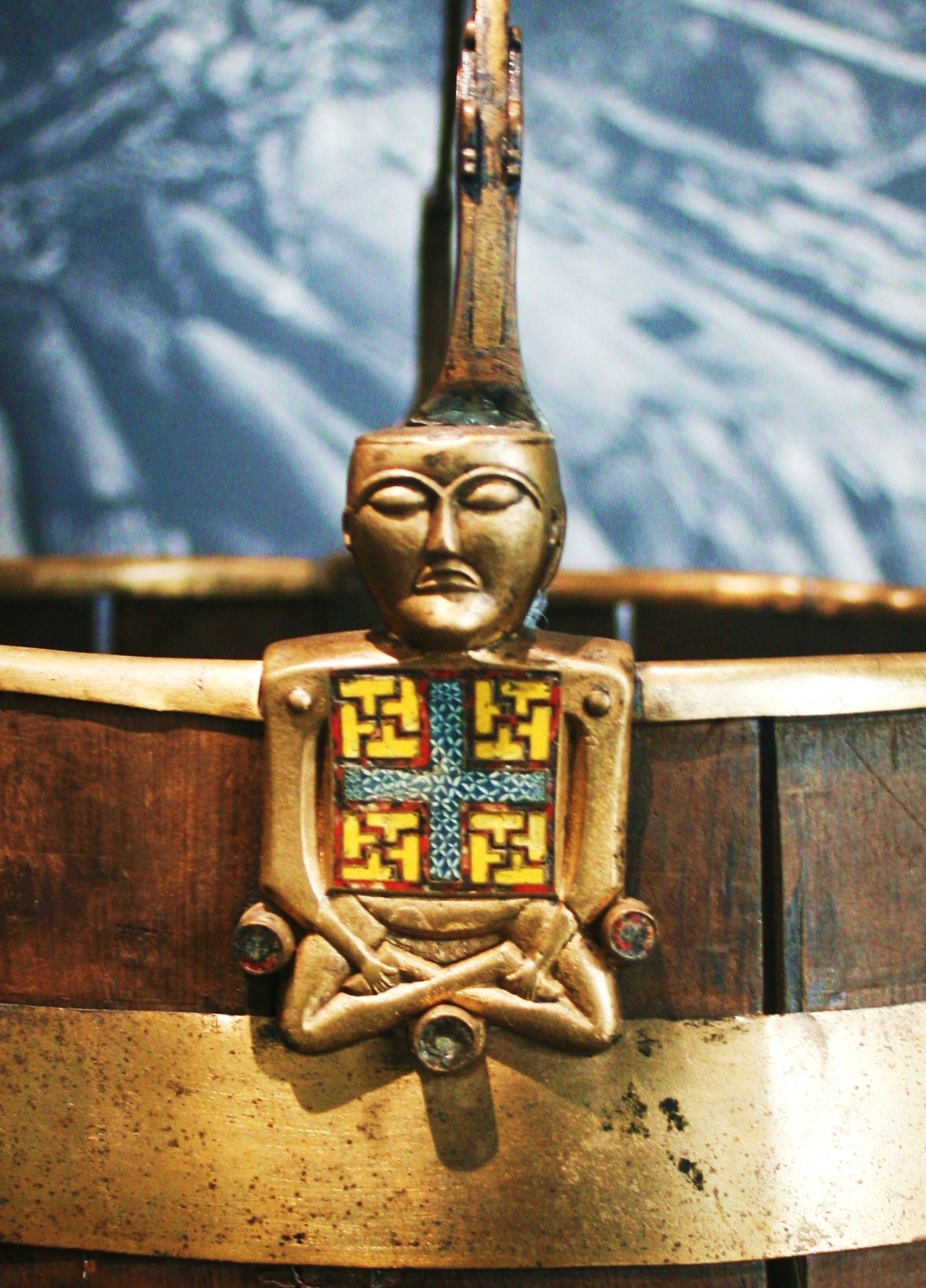 coolartefact:  The “Oseberg Buddha” - part of a bucket found aboard a buried