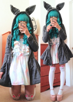 dolldelight:  Bunny Hoodie Dress 35$, Pastel