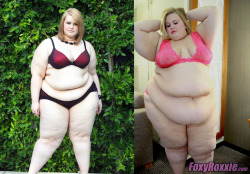 ssbbw-loverfa:  Incredible Weight Gain of SSBBW Foxy Roxxie 