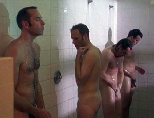 nudialcinema:  Mark Caven, Richard Cherry, Kevin Howarth e Anthony Edridge nudi in “The Big Swap” (1998) 