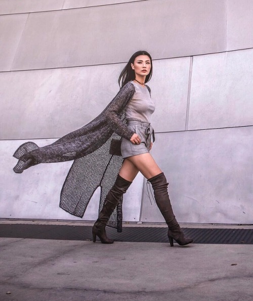 Ming Zhao on Instagram, wearing DSW boots 