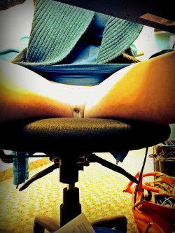 shooting-myself:  Peek from under my desk! let see what YOU can post from YOUR desk…