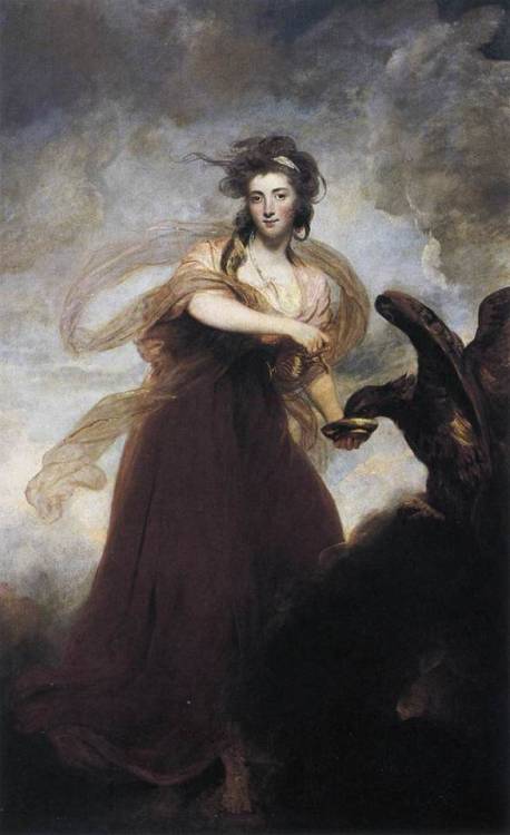 artist-joshua-reynolds:Mrs. Musters as ‘Hebe’, 1785, Joshua ReynoldsMedium: oil,canvas