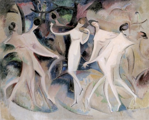 Le Caprice des Belles (1918). Alice Bailly (Swiss, 1872-1938). Oil on canvas.In pairs and threes, a 