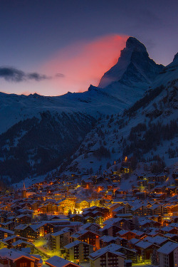 sundxwn:  Zermatt Winter Sunset by Brad Hays 