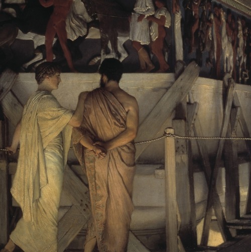 Details: Phidias shows off the Parthenon frieze, 1868, by Lawrence Alma-Tadema.