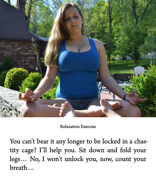 I think nothing but pure thoughts when I sit opposite to her in the lotus position
