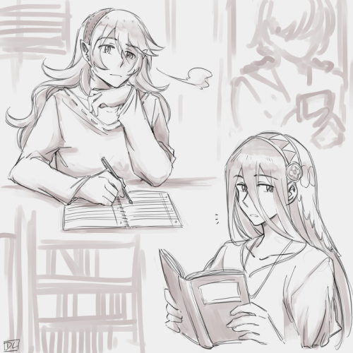 dlartistanon:  Drew some choice scenes of the AU to get it out of my system  