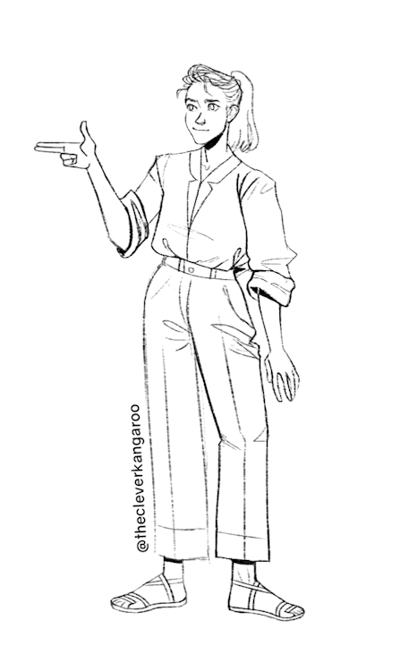 thecleverkangaroo: Finger gun Adora! + a different and gayer outfitBONUS flustered Catra: