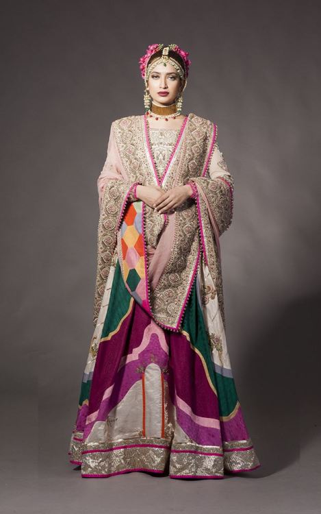 Bridal fashions by Fahad Hussayn (click to enlarge and see names)