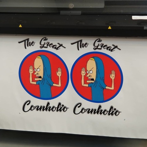 Getting my cornhole vinyls done today&hellip;then have to bury it under some epoxy  #graphixmafi