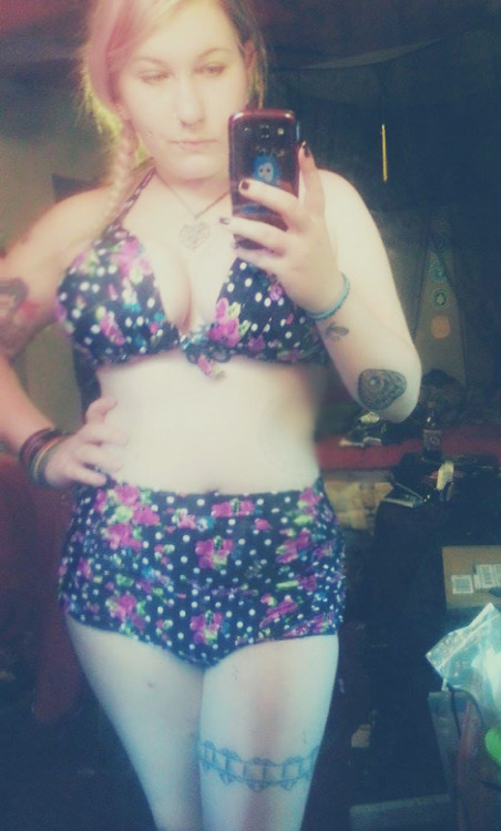 Wearing my first ever bikini. It just came in today. :)