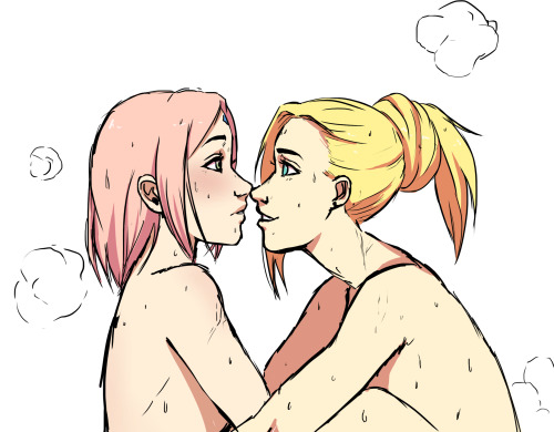 here have some inosaku for a change, theyre in some hot springs if you can’t tell&hellip;.