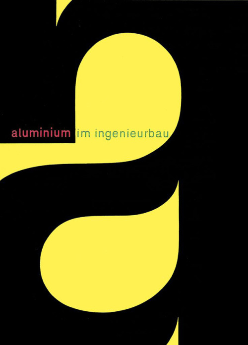 Walter Breker, brochure cover for Aluminium in engineering, 1954. Aluminium im Ingenieurbau. Germany
