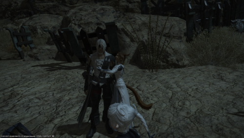 ffxivcaramel: if the game wont let me hug npcs in canon, i’ll have to make do!!!  featuring someone’