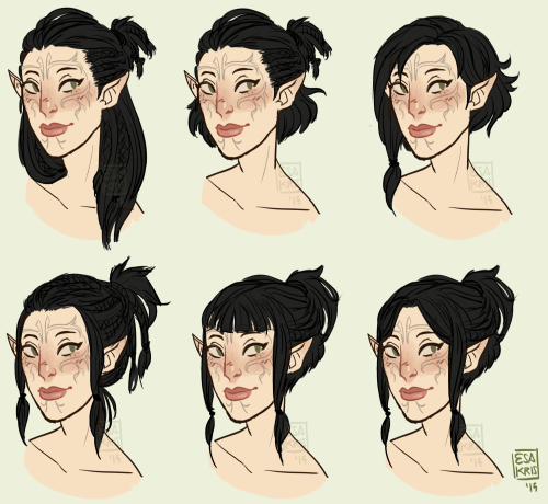 esakris:daisy hair concepts during inquis for a tiny project im doing