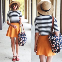 lookbookdotnu:  Stripes & florals. (by