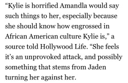 sensitiveblackperson:  creamyfaerie:  m1chiko-malandro:  “kylie is horrified”  “it’s a fashion that suits her given her own dark complexion”   why is kylie victimizing herself when she was appropriating a culture shes not apart of? why is she