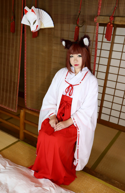 Porn Pics Cute Cosplay GIrl Higurashi Rin (Kitsune-Chan