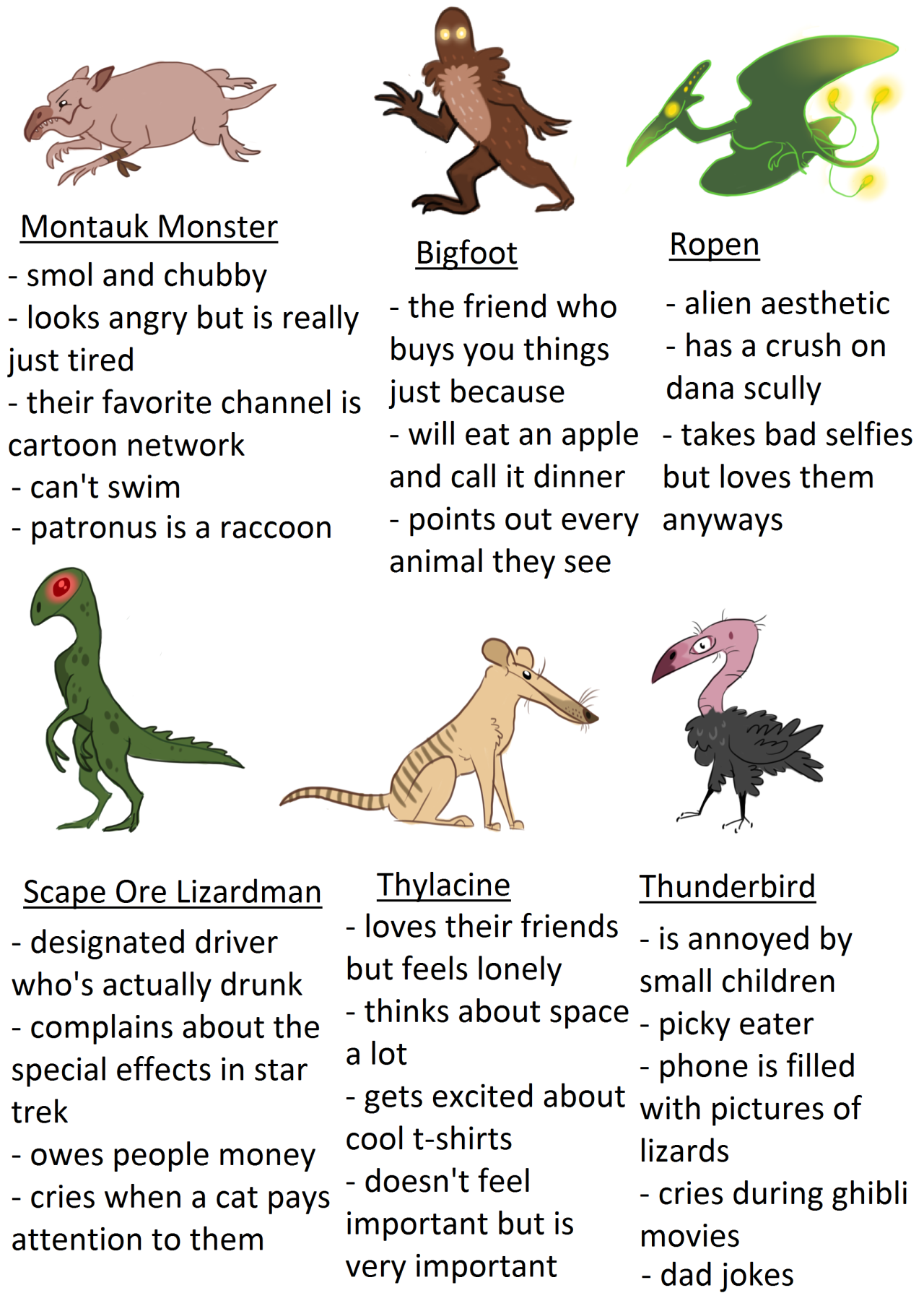 alexandot:    tag yourself as a cryptid i’m the montauk monster    