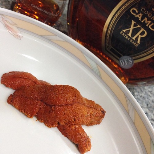 From Gastroposter Chee Yong, via Instagram: Uni with Cognac