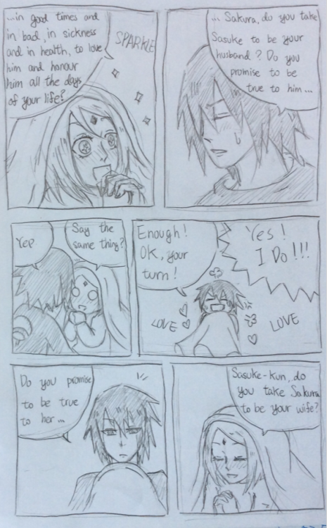 synthiachen1995:  synthiachen1995:  I tried to draw another kind of comic, but it was… So hard to draw only by pencil? I would like to draw more in this style in the future, but it really takes long time. Improve+ing!!!  what Sakura missed…(///_///)