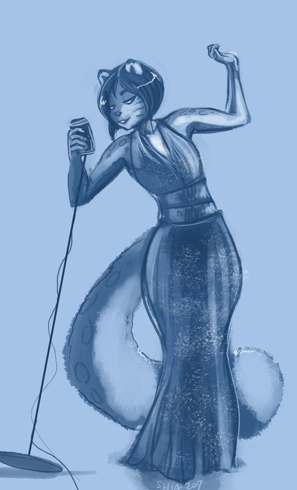 shia-art:  Everyones favorite snow leopord Odessa, in the form of a commission sketch