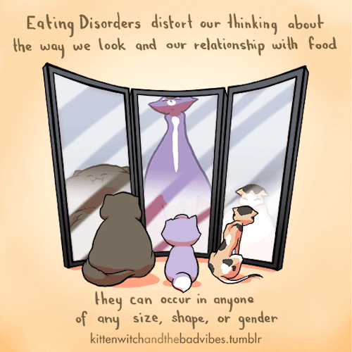 bethanythemartian:kittenwitchandthebadvibes:Like all mental illnesses, eating disorders can be illog
