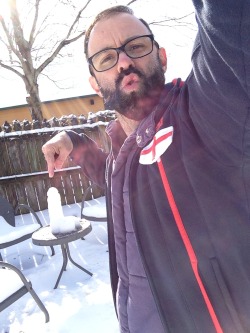 sexyhairybrazilian:  my “snow man” or part of a hot snow man … hehehe 