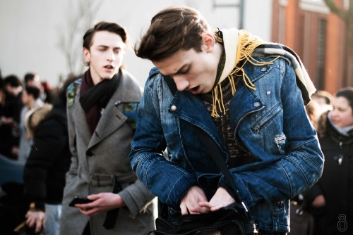 Niels Trispel and Serge Rigvava after Dior Homme FW15Credits : lechiffrehuit