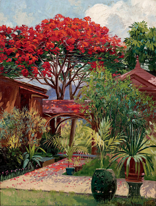 Theodore Wores (1859-1939) Honolulu Garden (The Gardens of Ainahau, Waikiki) 1902, oil on canvas.