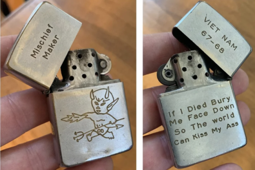 sixpenceee:Zippo carried in the Vietnam war. Post by u/Mind_Shaver