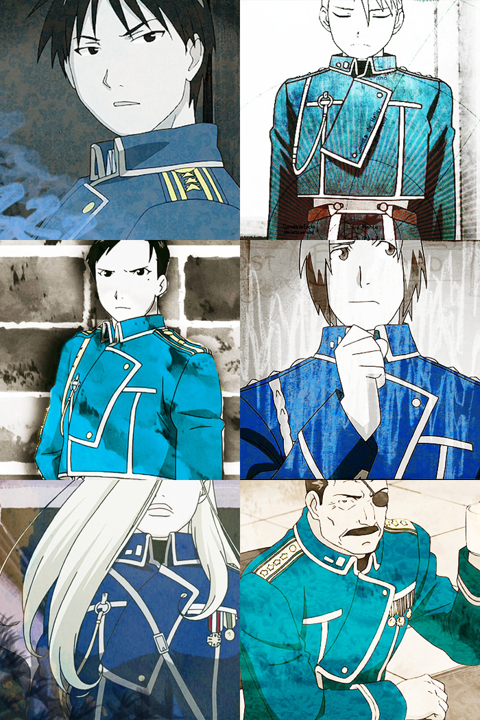 rizahawkeseye:   fma meme ♦ two outfits [&frac12;]  blue military uniform