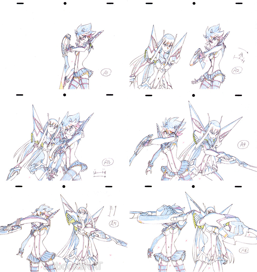 artbooksnat:  Kill la Kill (キルラキル) key frames from episode #24 of Satsuki