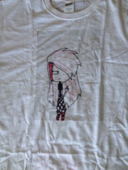 deviantartwhy:  I drew this edgy ass pic of some girl flipping whoever off when I was 11 and my dad made it into a fucking tshirt and while moving and going through boxes I found it and I think I’m gonna cry 