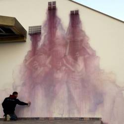 urbanartlab:    “Soul of the wall” work in progress by Eron  Biodynamic Vineyard / Rimini Hills  