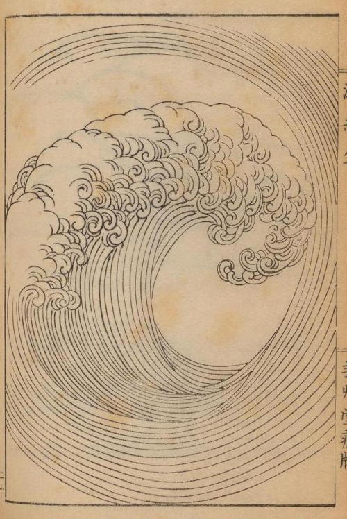 iamjapanese:nevver:Hamonshū, Wave formsMORI Yūzan（森雄山 Japanese  -1917）Hamonshū, Wave forms　波紋集　