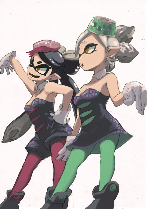pkjd-moetron:  Splatoon artwork from “My Hero Academia“ manga artist Kouhei Horikoshi. 