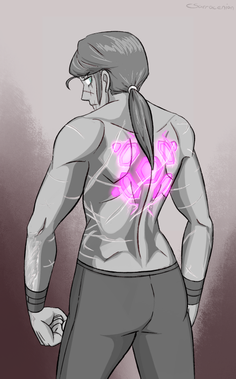 sarraceniarts:Idea: What if… that weird geometric pattern on Samus’ back isn’t just reserved for the