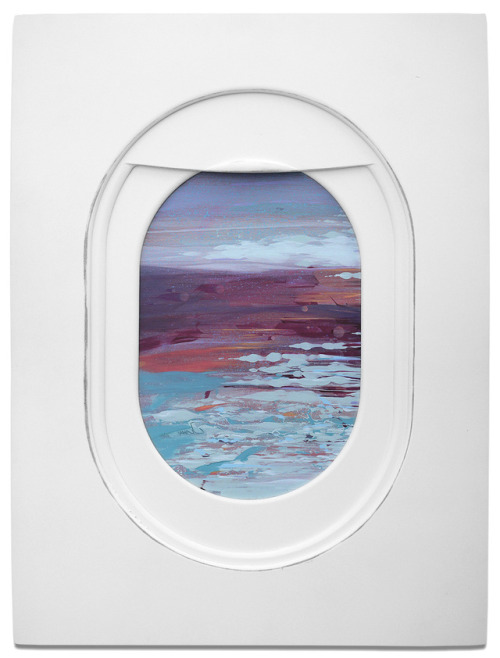 lesstalkmoreillustration: Jim Darling (via Jim Darling’s Airplane Window Seat Paintings Frame 