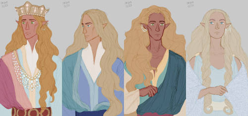 Throwback Thursday with more art comparisons! (early 2019 vs. late 2019-2020)The Fëanturi and Nienna