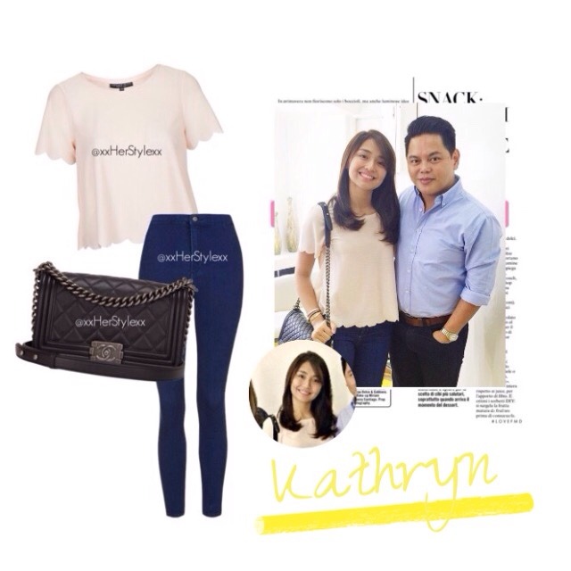 Kathryn Bernardo Style — Kathryn was spotted bringing this YSL bag.