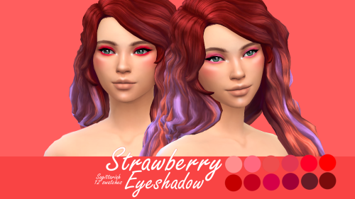 Strawberry Eyeshadowbase game compatible12 swatchesproperly taggedenabled for all occultsdisabled fo
