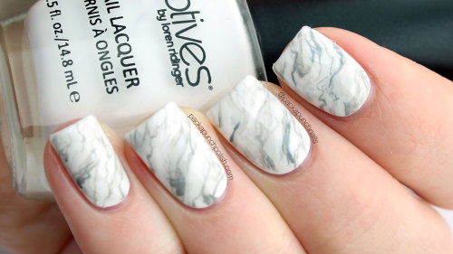 White Marble Nail Art