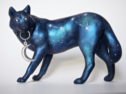 sosuperawesome:  Galaxy Animals  Panthera Sculptures on Etsy  See our #Etsy or #Figurines tags  