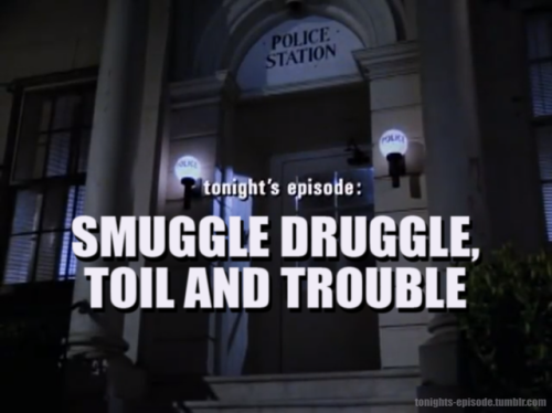 tonights-episode:tonight’s episode: SMUGGLE DRUGGLE, TOIL AND TROUBLE